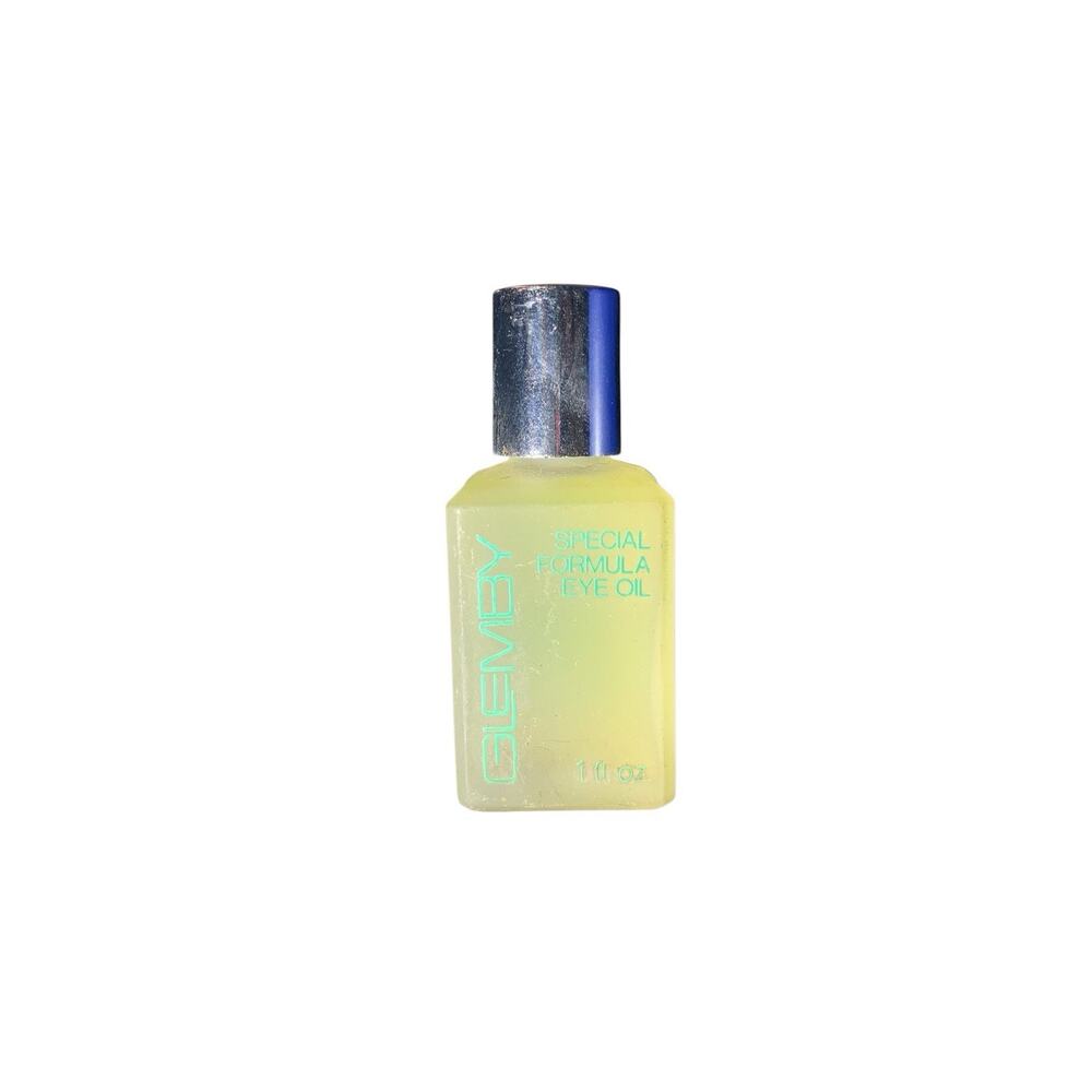 Vintage Glemby Special Formula Eye Oil 1 Fl Oz Collectible Vanity Decor